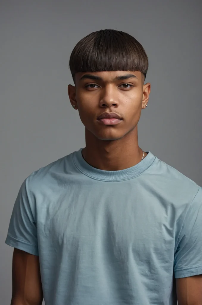 Taper Fade Bowl CutUltrarealistic image of a