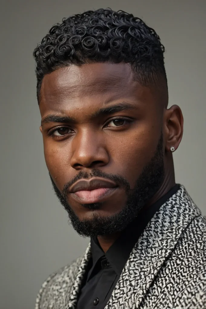 Temp Fade Waves LineUpBlack man with wa