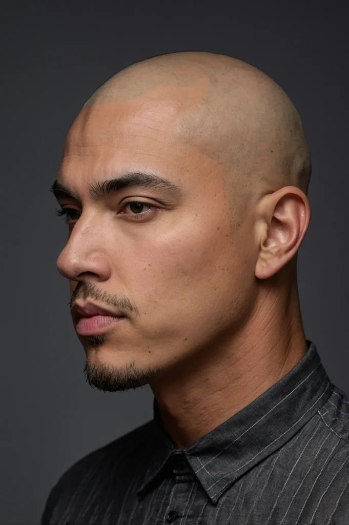 Temple Bald Fade with Part LinePart line etch