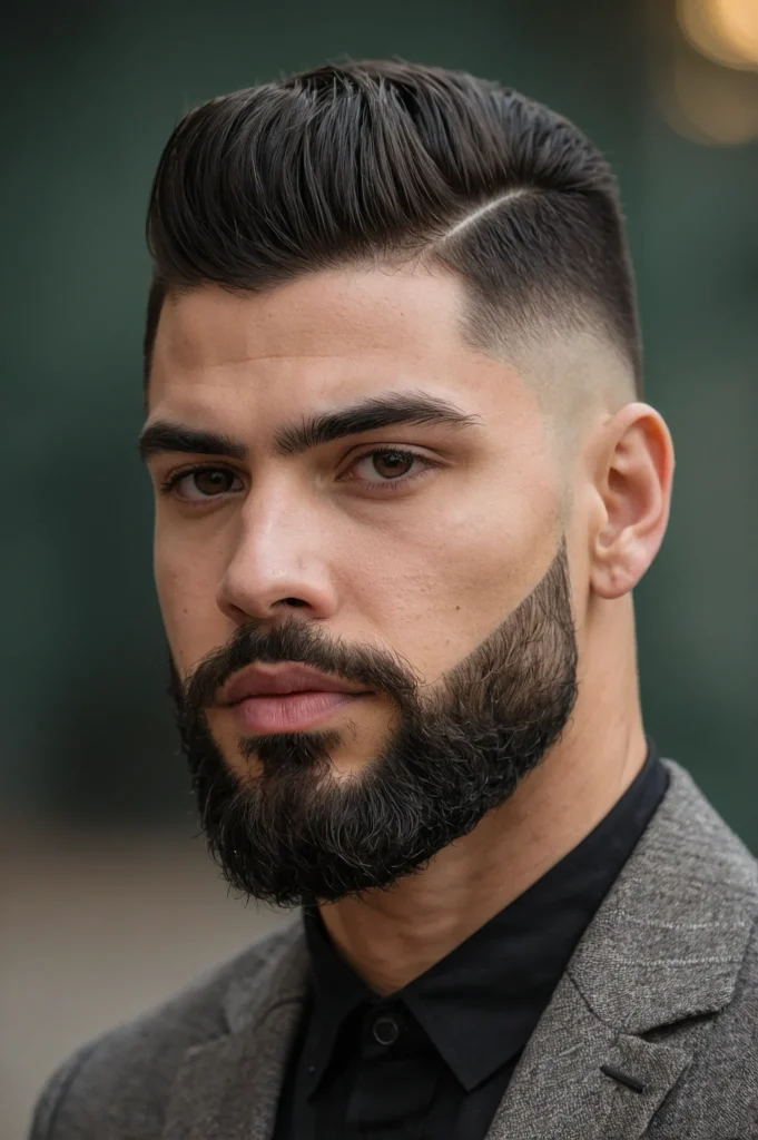 Temple Fade Mid Taper BlendTemple fade blend