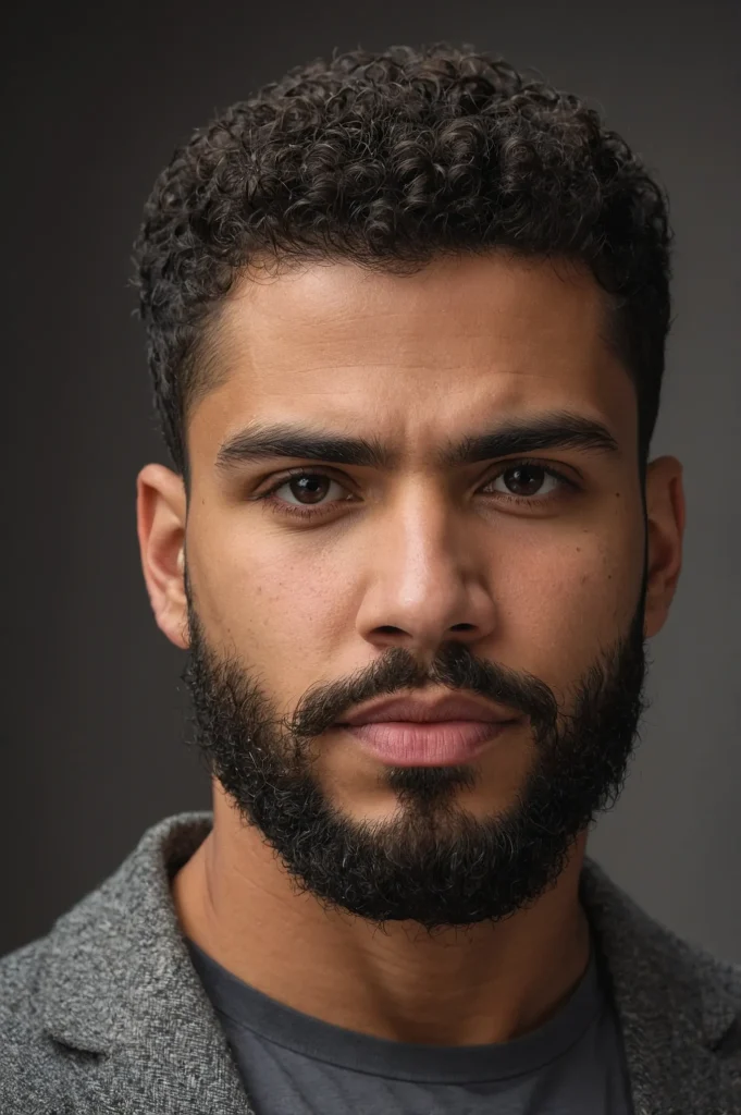 Tight Curls with Low Taper FadeMan with tight
