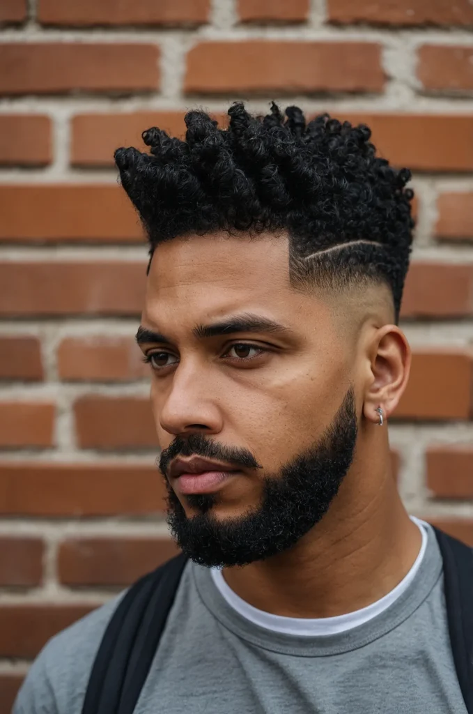 Tight Sponge Twists Taper FadeA man with ti