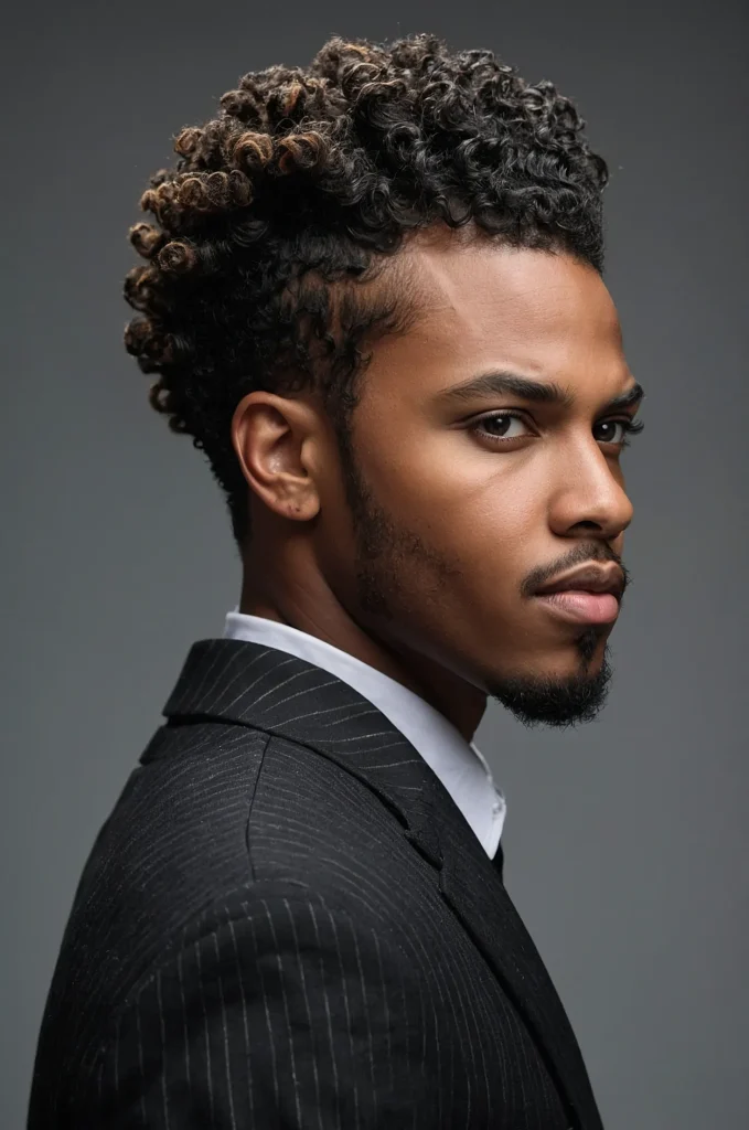 TwistOut Warrior Cut Black male model with d