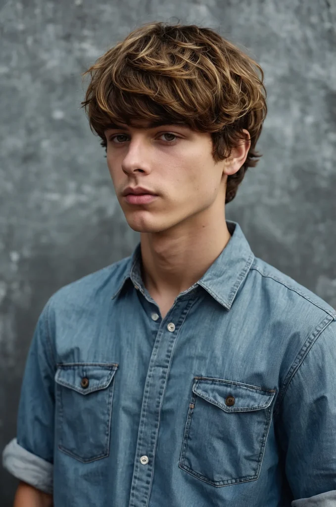 Wavy Bowl CutUltrarealistic image of a single