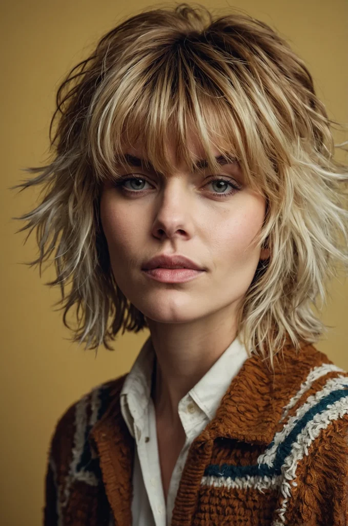Shaggy Textured FringeWhite American woman