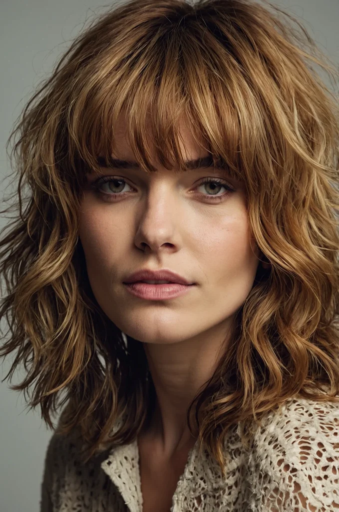 Shaggy Textured FringeWhite American woman