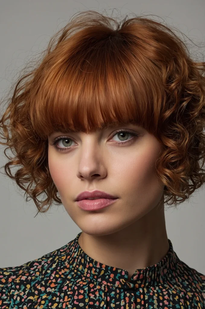 Coily Fringe BangsA woman with tight coily