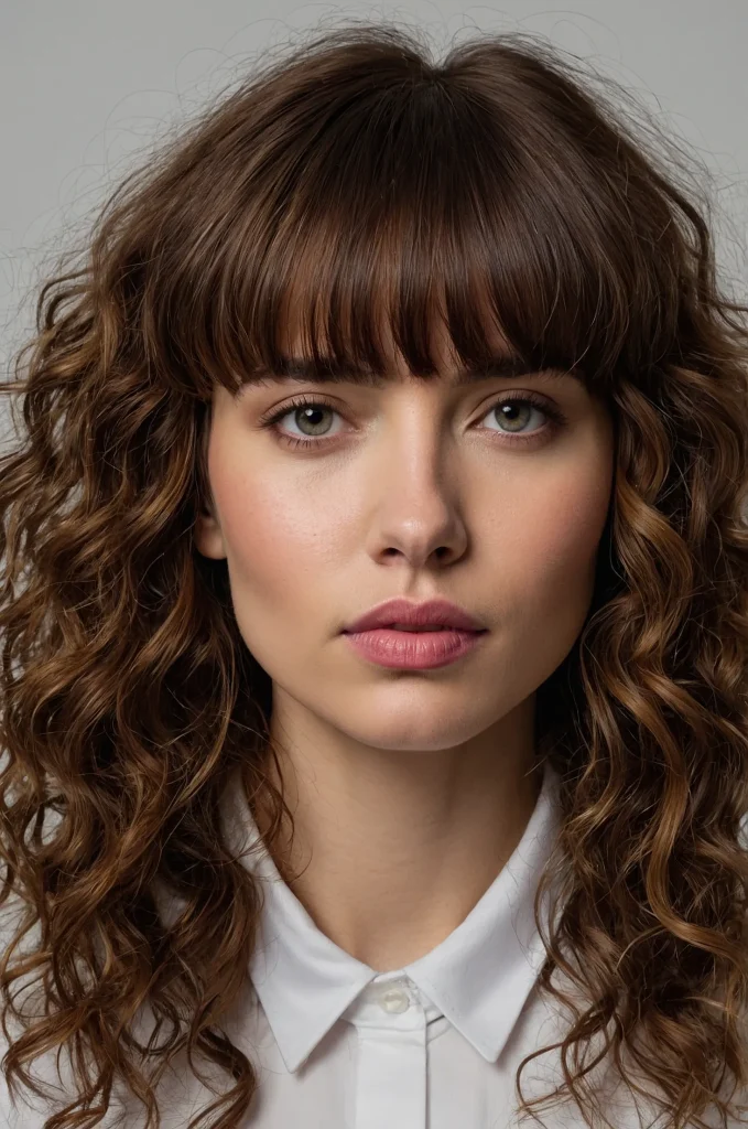 Coily Fringe BangsA woman with tight coily