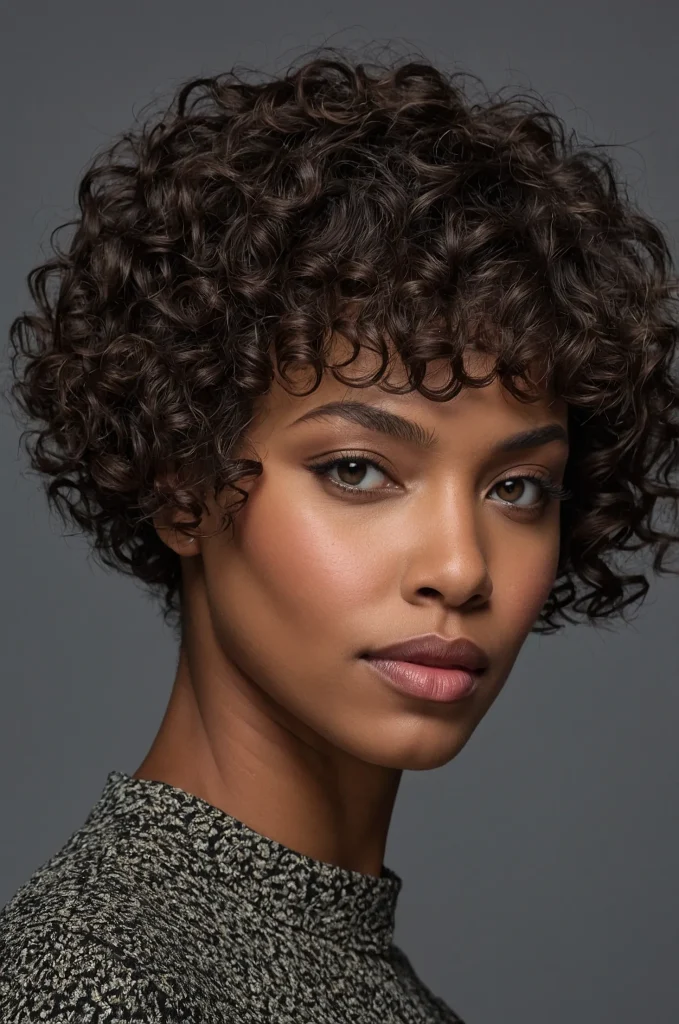 Coily Short Fringe with Short HairA bold s