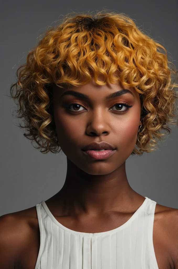 Coily Short Fringe with Short HairA bold s