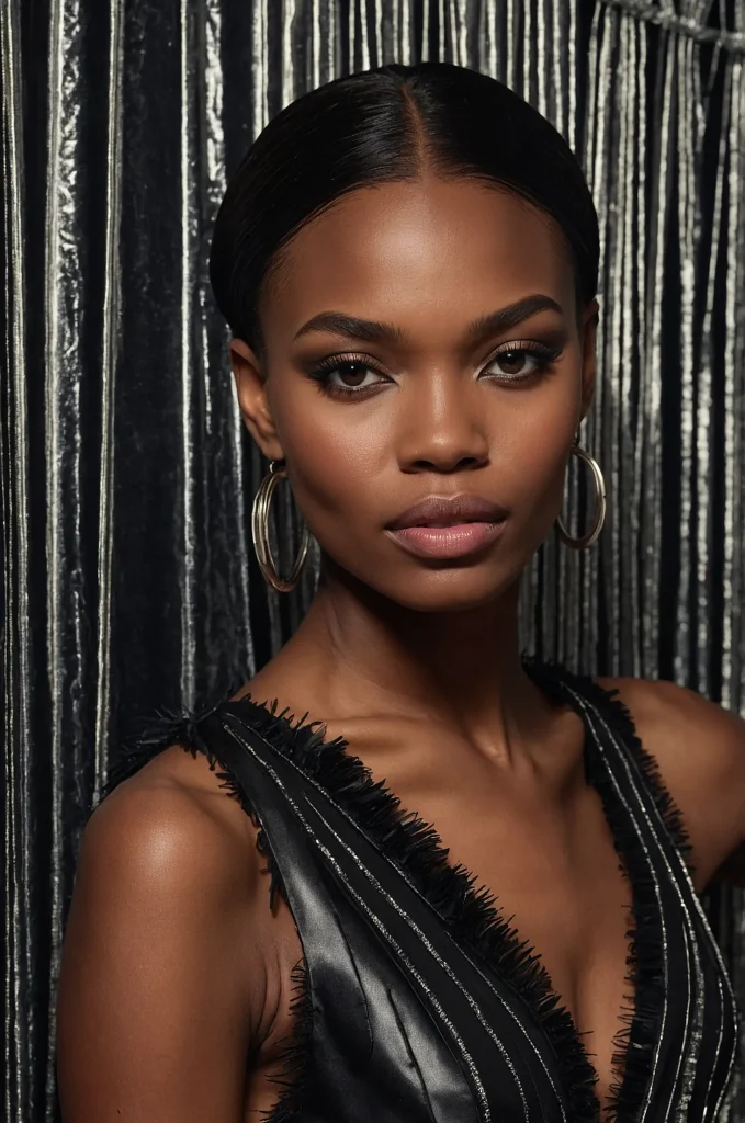Curtain Low Taper FringeA Black female mod