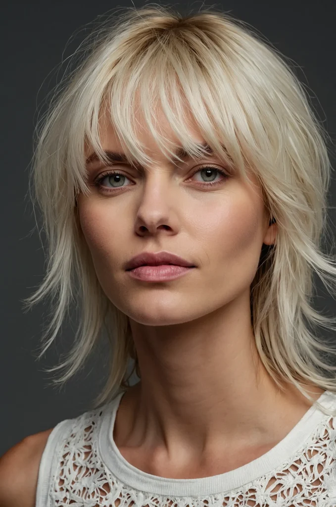 Wispy Textured FringeWhite American woman