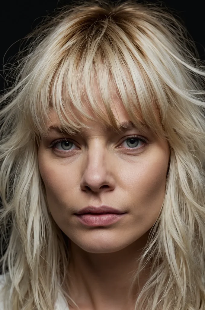 Wispy Textured FringeWhite American woman