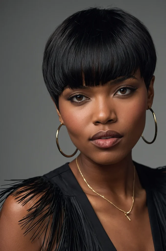 Baby Short Fringe with Short HairA daring