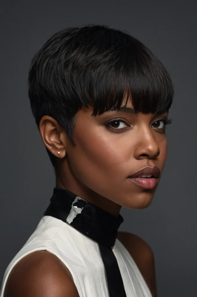 Baby Short Fringe with Short HairA daring