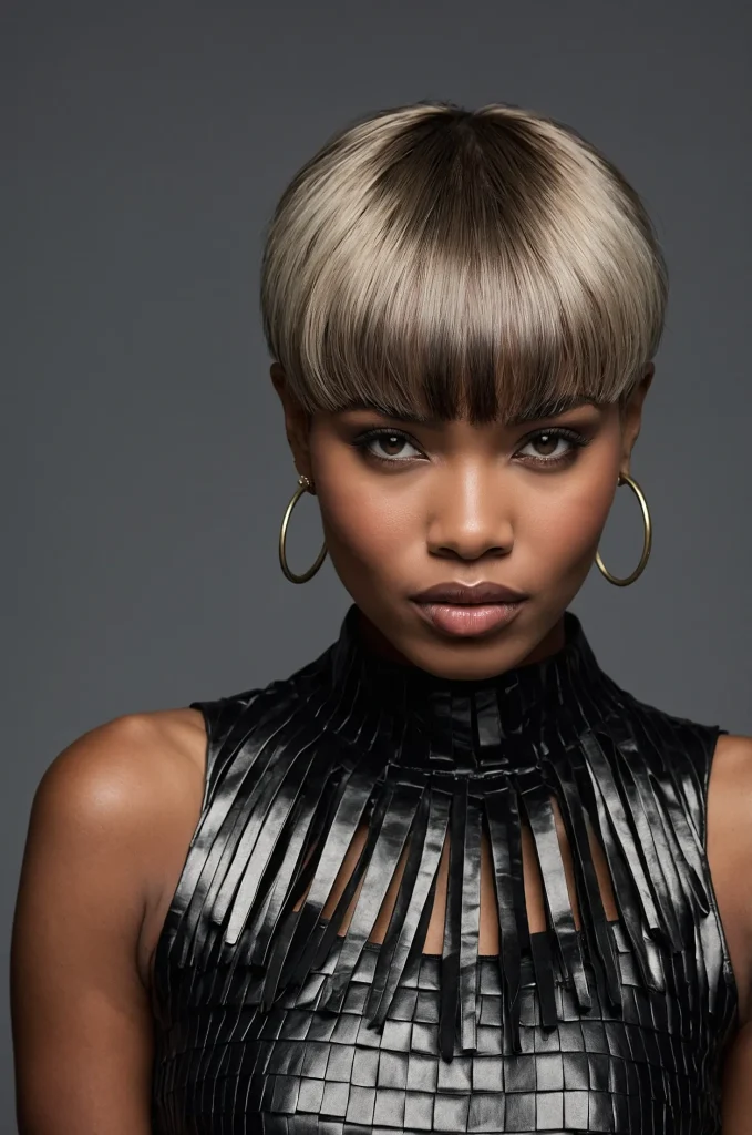 Baby Short Fringe with Short HairA daring