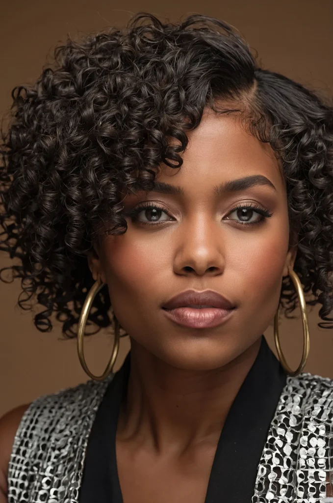 TwistOut Blowout Taper FringeA Black woman