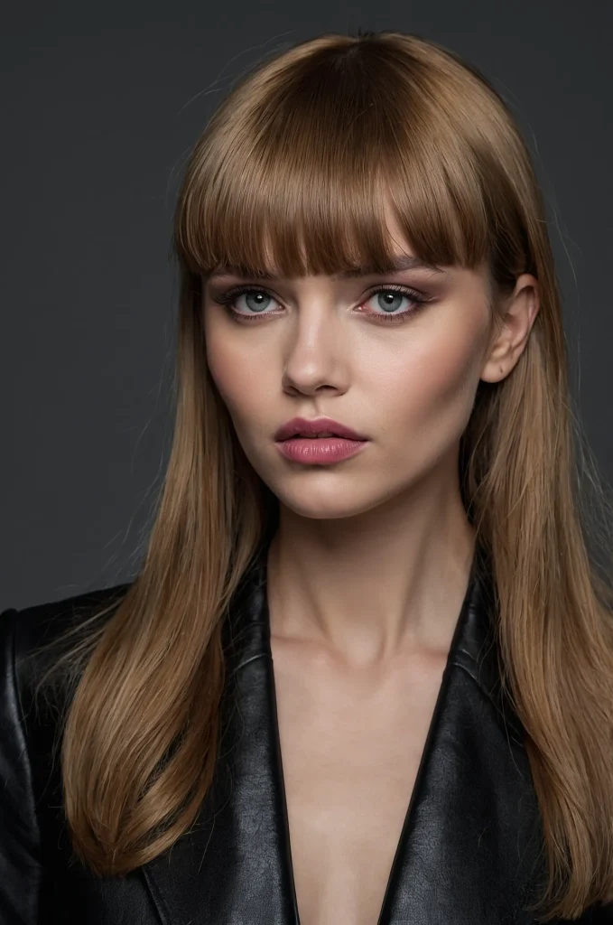 Baby Fringe BangsA woman with extra short