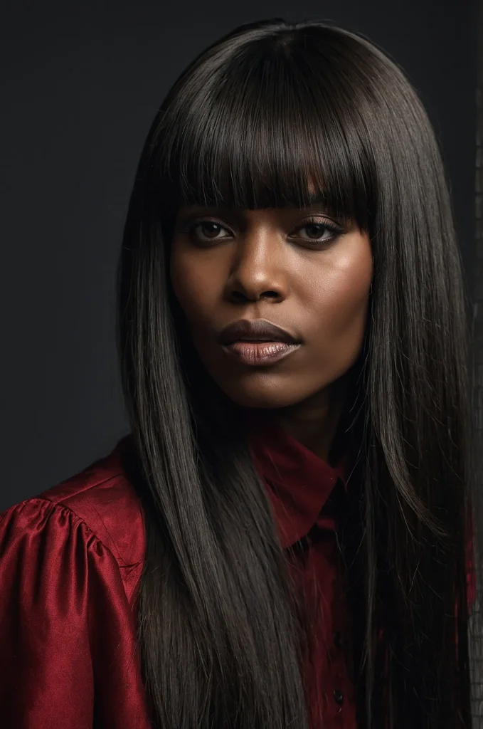 Disconnected Long Fringe with Long HairA B