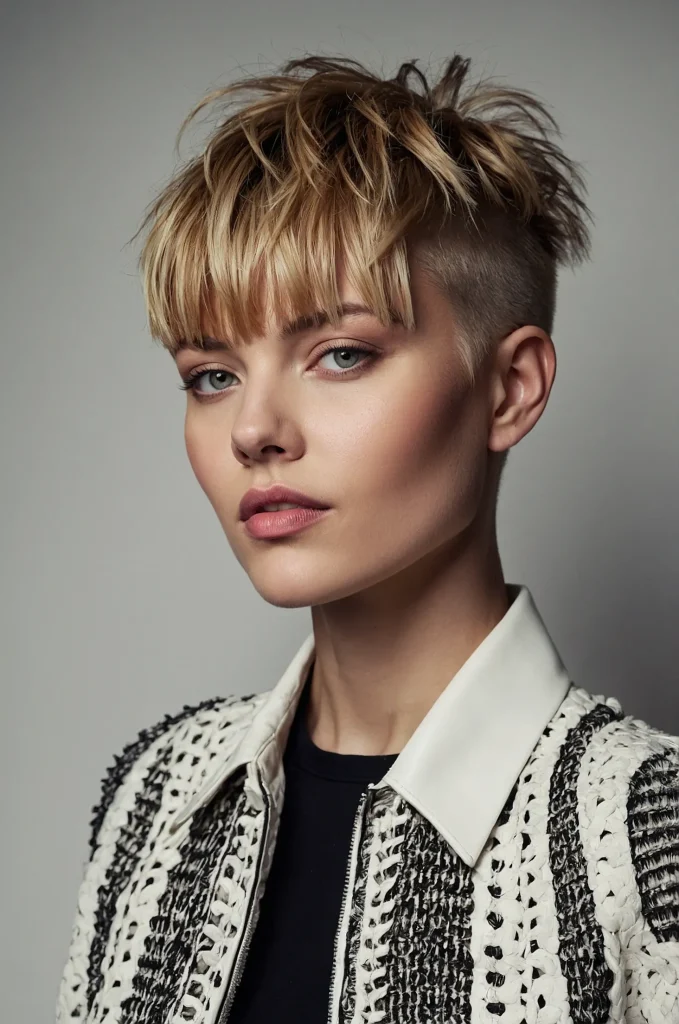 Textured Fringe with UndercutWhite America