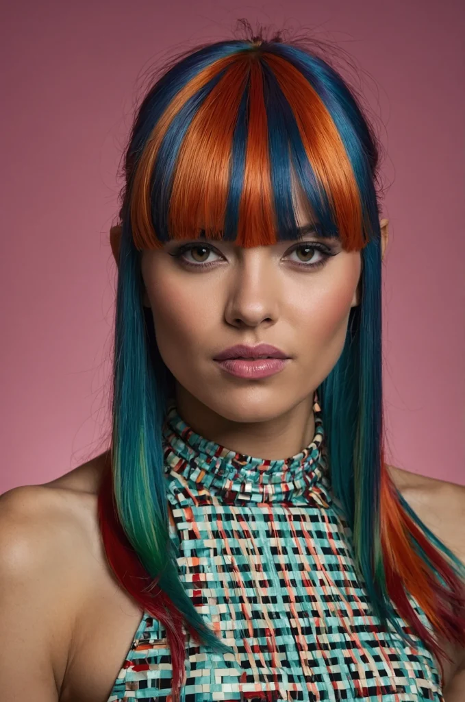 TwoTone Fringe BangsA woman with contrasti