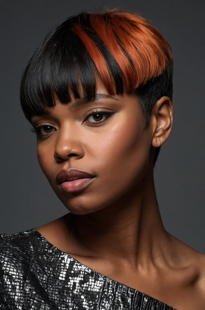 TwoTone Short Fringe with Short HairA styl