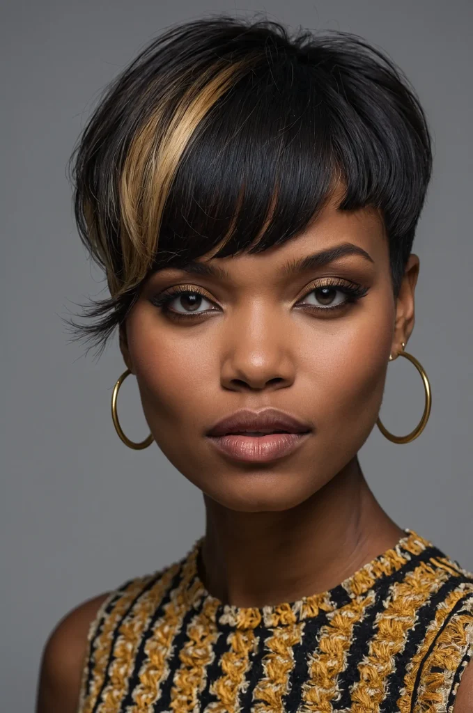 TwoTone Short Fringe with Short HairA styl