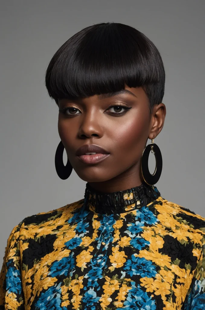 Voluminous Low Taper FringeA Black woman w