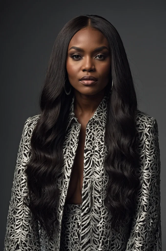 Voluminous Messy FringeA Black woman wi
