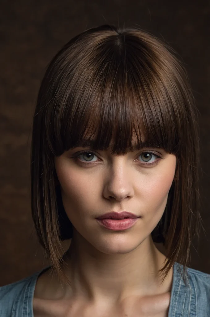Modern Fringe BangsA woman with a contempo