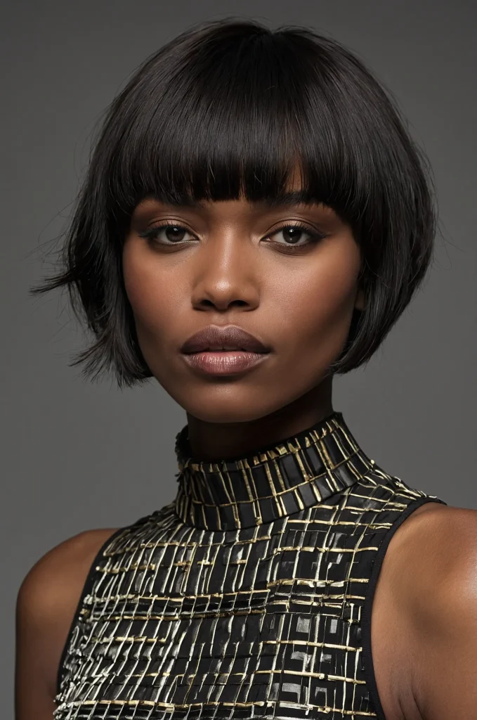 Modern Short Fringe with Short HairA conte