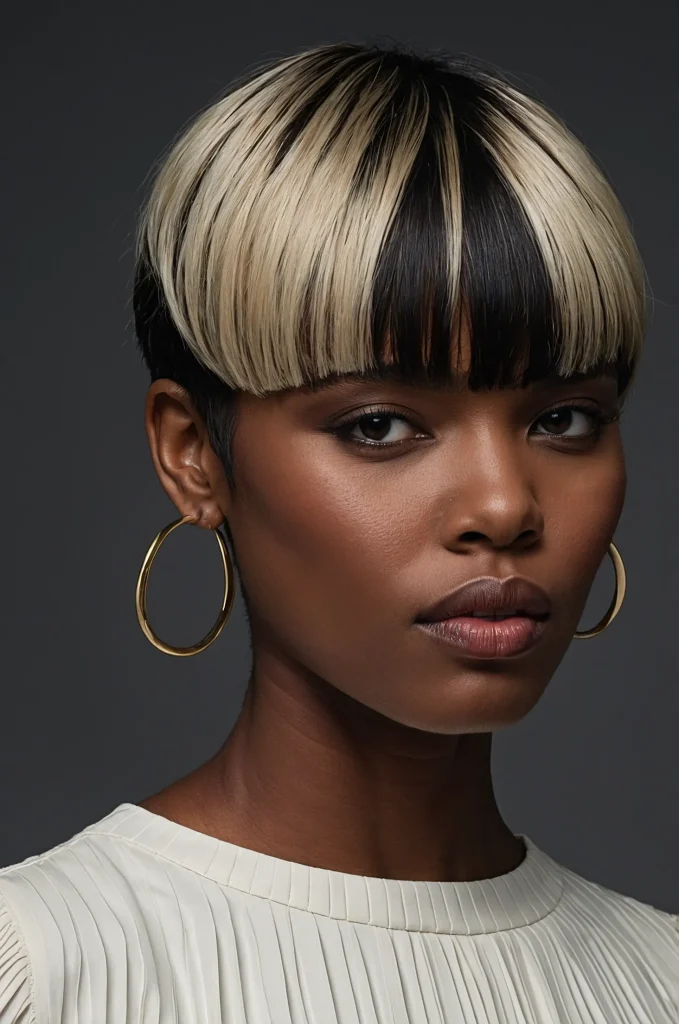 Modern Short Fringe with Short HairA conte