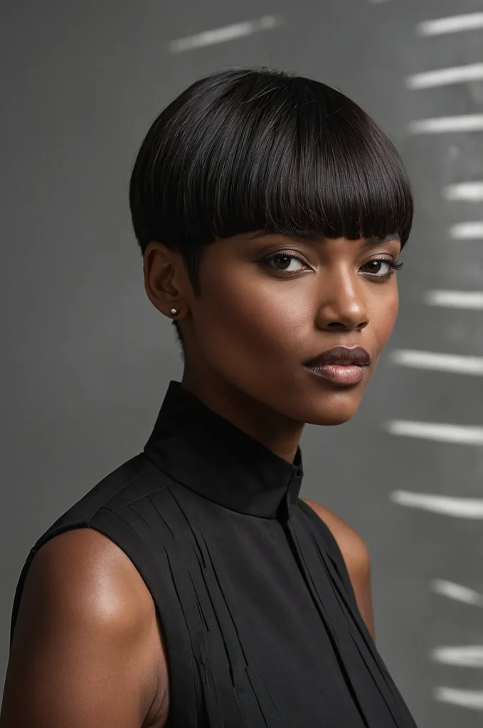 Modern Short Fringe with Short HairA conte