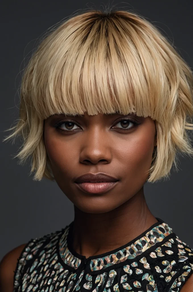 Modern Short Fringe with Short HairA fresh