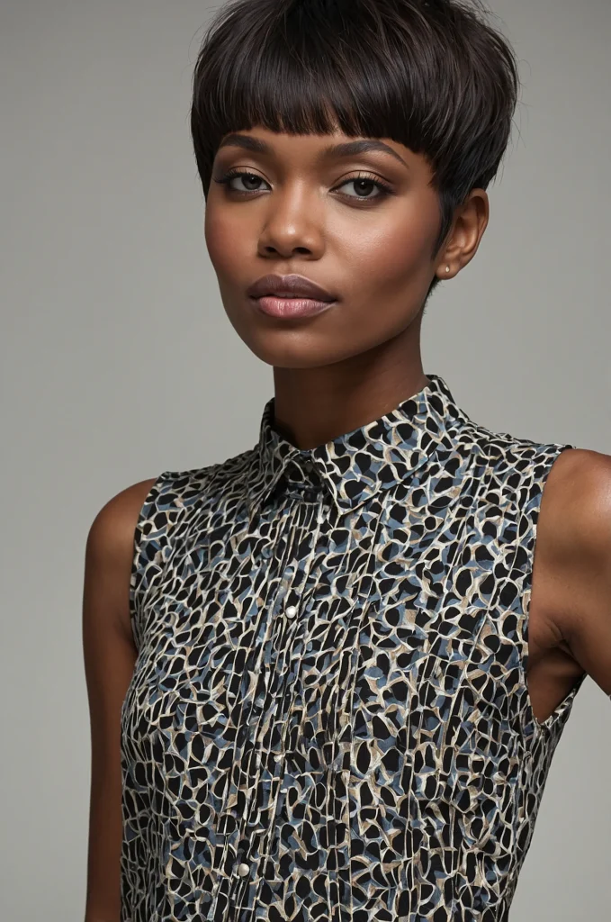 Modern Short Fringe with Short HairA fresh