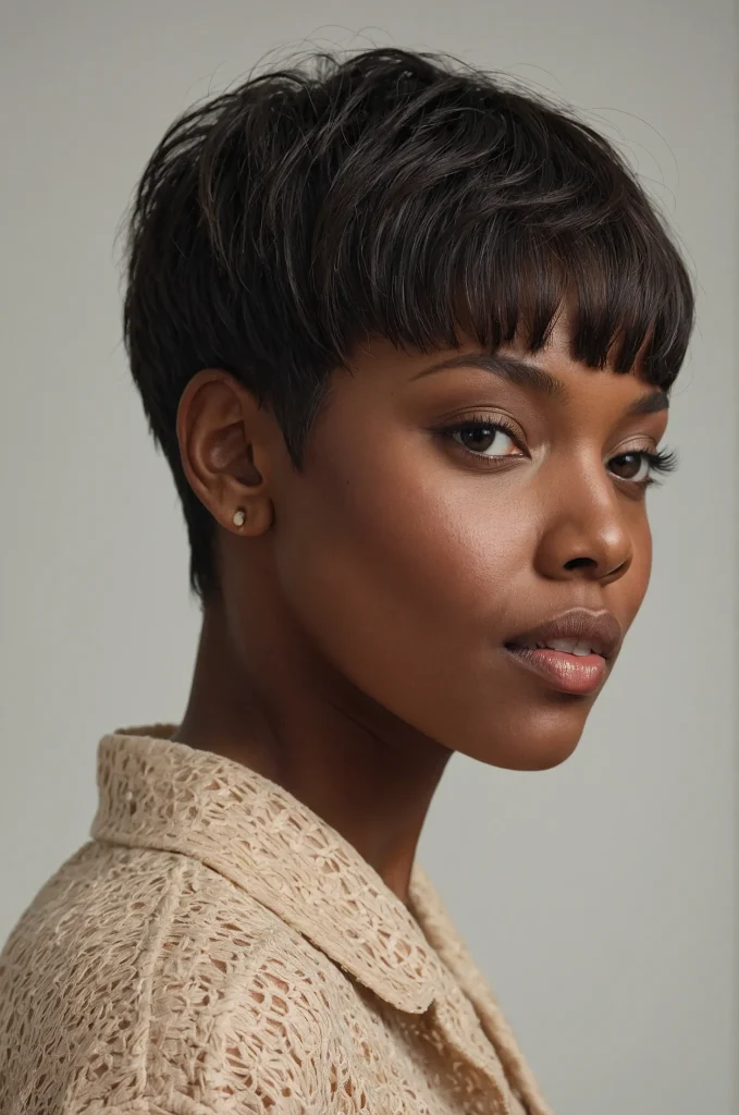Wispy Short Fringe with Short HairA short h