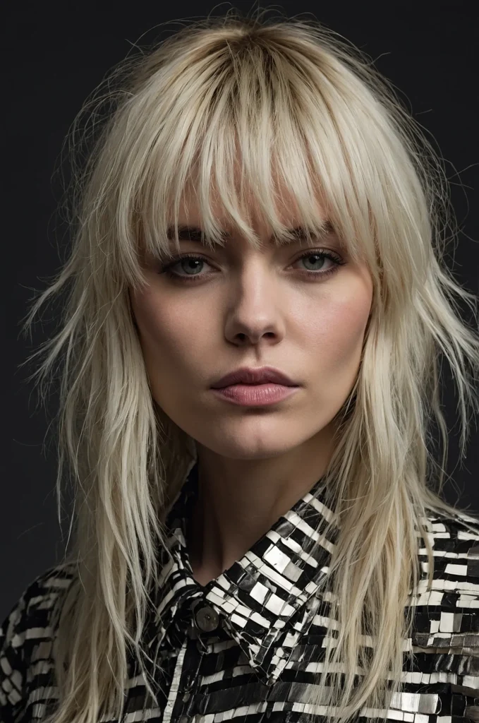 Choppy Textured FringeWhite American woman