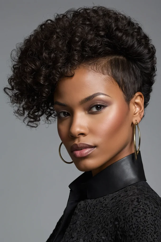 Afro Low Taper FringeA Black woman with a r
