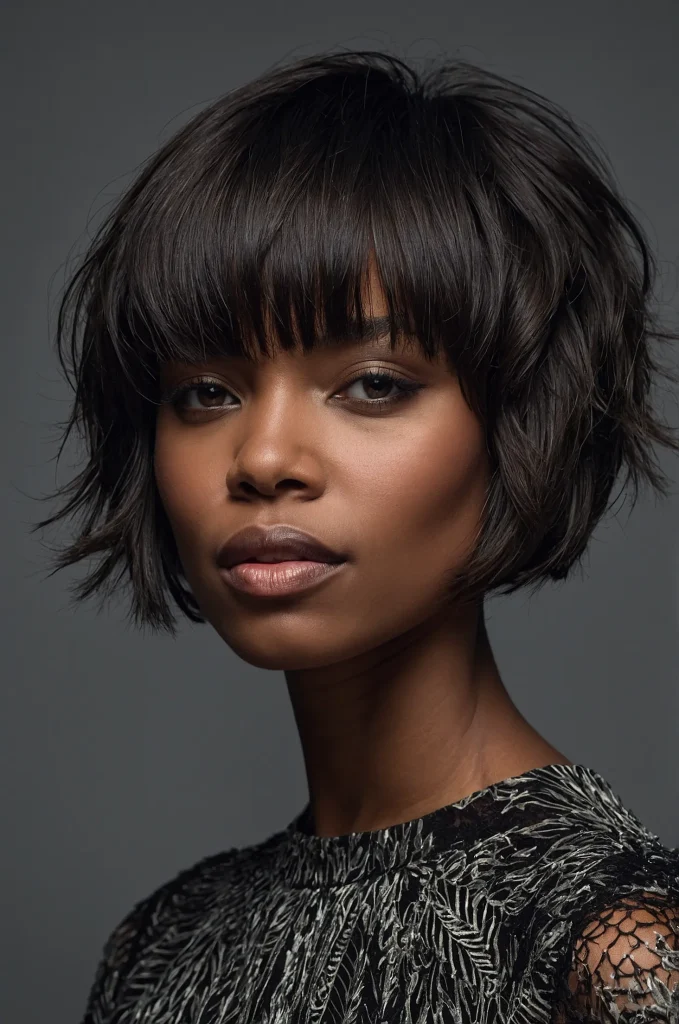Layered Short Fringe with Short HairA trend