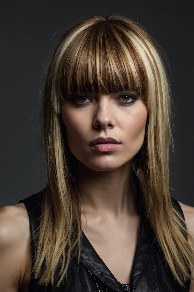 Choppy Fringe BangsA woman with uneven chop