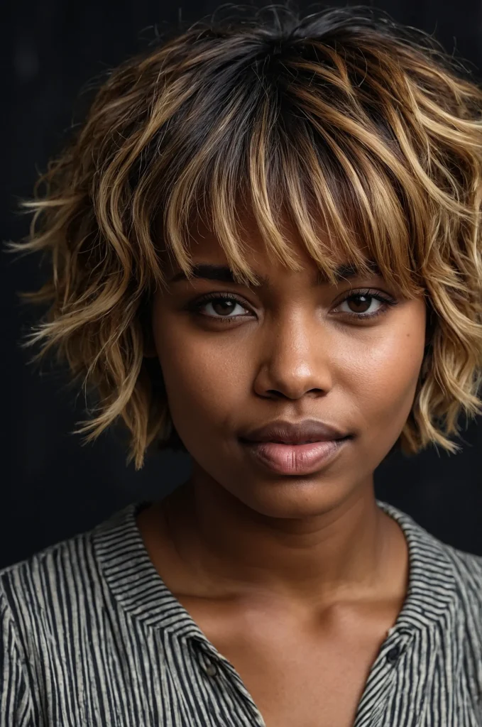 Messy Short Fringe with Short HairA tousled