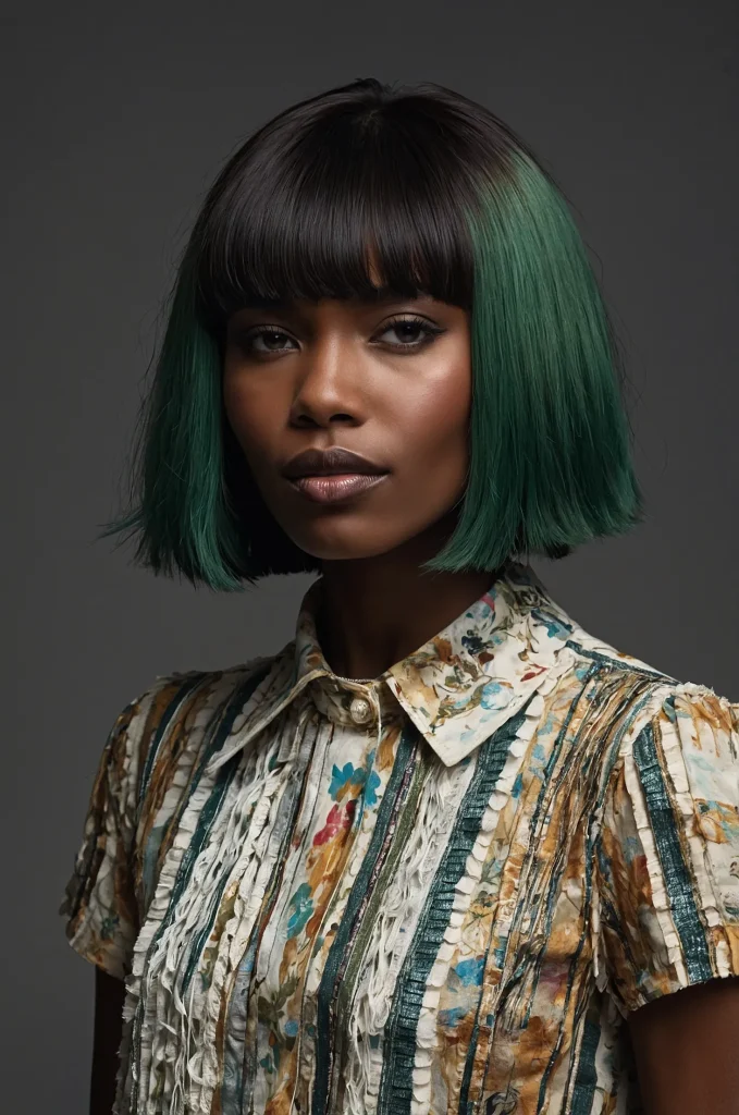 Shaggy Low Taper FringeA Black female model