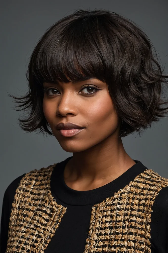 Shaggy Short Fringe with Short HairA retroi
