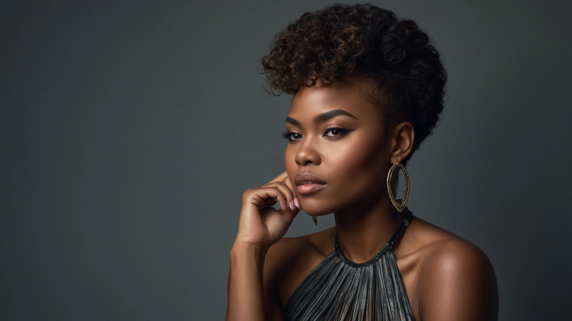 Black Woman messy Fringe Haircuts
