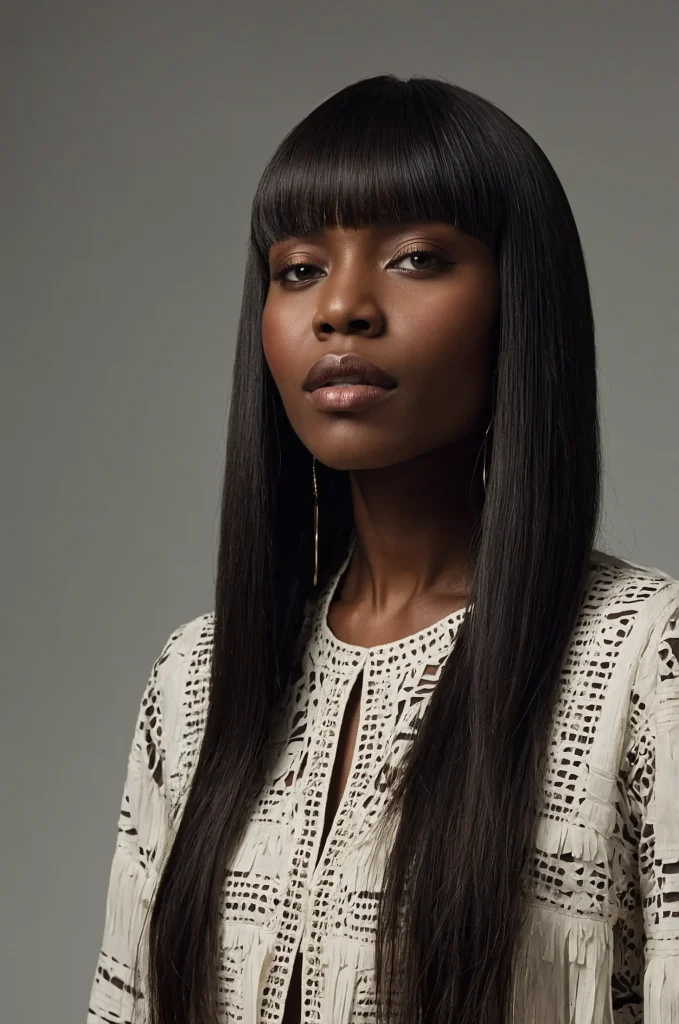Leonardo Kino XL Long Messy FringeA Black woman with ext