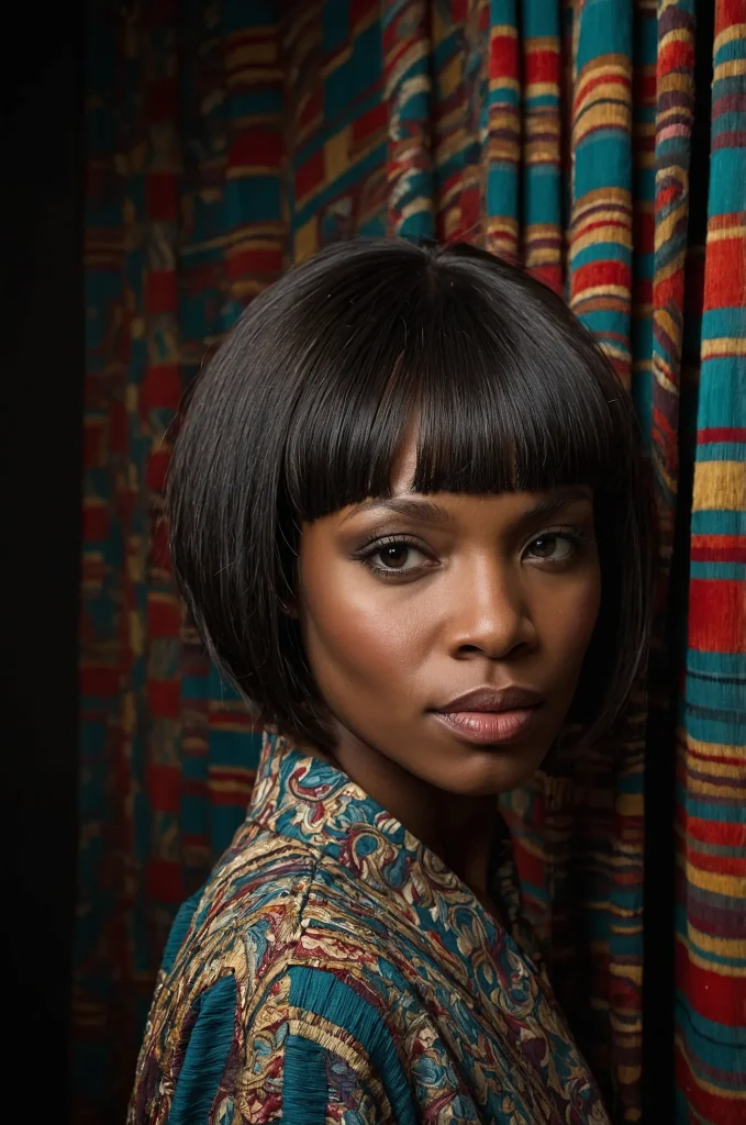Leonardo Kino XL Curtain Messy FringeA Black woman with