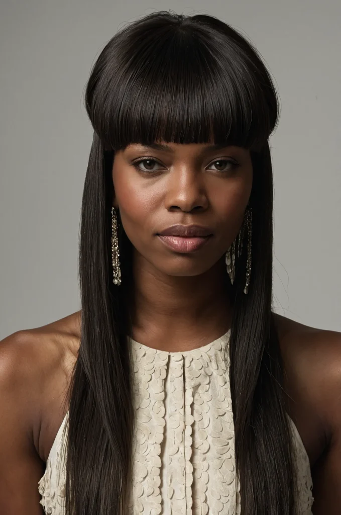 Leonardo Kino XL Curtain Messy FringeA Black woman with