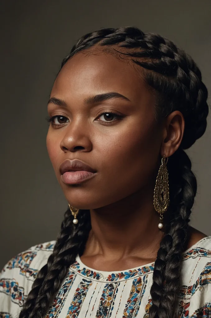 Leonardo Kino XL Braided Messy FringeA Black woman with