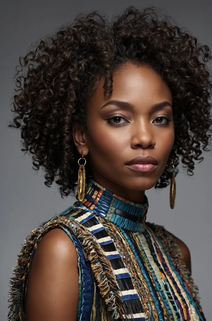 Leonardo Kino XL TwistOut Messy FringeA Black woman with