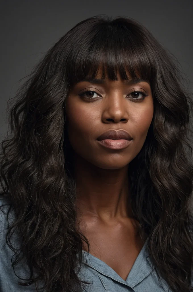 Leonardo Kino XL Classic Messy FringeA Black woman with s